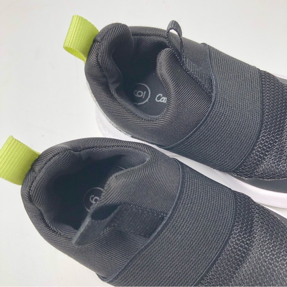 Toddler Boy Shoes Cat & Jack Slide On Black Elastic Closure Comfy Sneakers Sz 6 - Picture 4 of 6